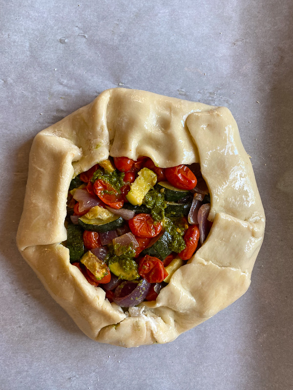 Pick up these supplies at your local Trader Joe's to make this delicious Roasted Vegetable Galette from Shutterbean.com