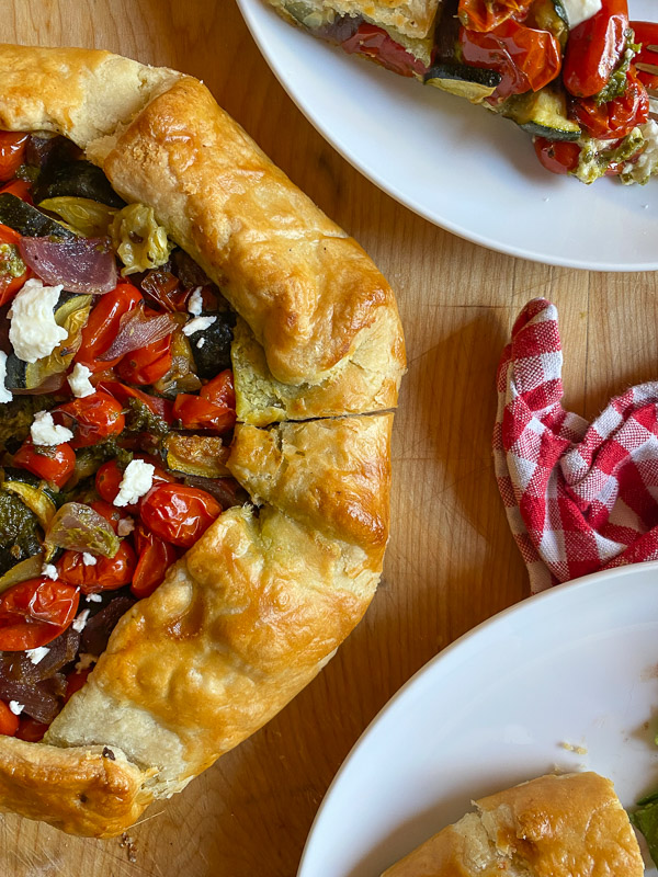 Pick up these supplies at your local Trader Joe's to make this delicious Roasted Vegetable Galette from Shutterbean.com