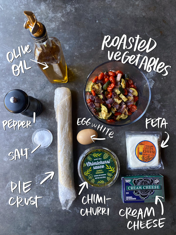 Pick up these supplies at your local Trader Joe's to make this delicious Roasted Vegetable Galette from Shutterbean.com