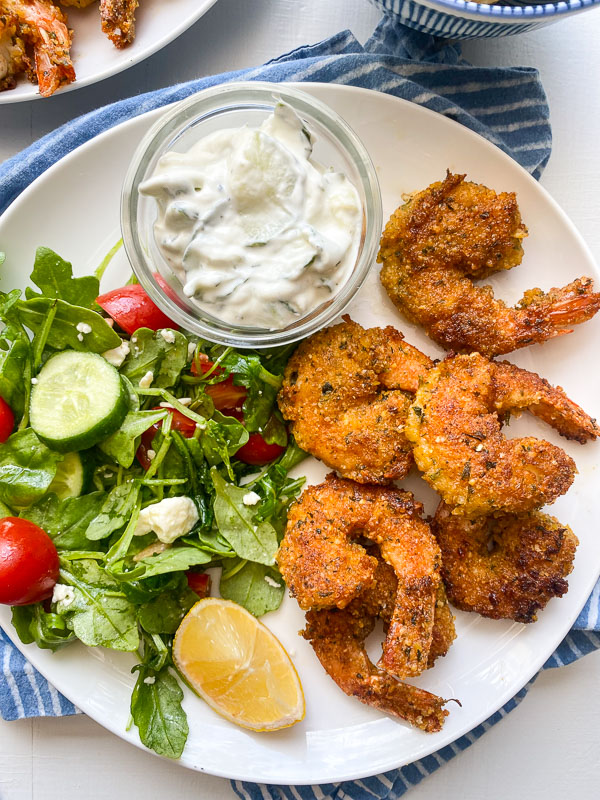 Falafel Crusted Shrimp can be made with simple ingredients from #traderjoes See how it's done on Shutterbean.com