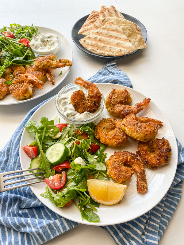 Falafel Crusted Shrimp can be made with simple ingredients from #traderjoes See how it's done on Shutterbean.com