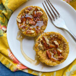 Baked Pumpkin Oatmeal Cups are a portable breakfast dream come true! Find the recipe on Shutterbean.com