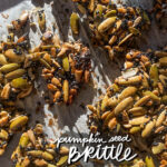 Pumpkin Seed Brittle to add to your cheese boards or homemade goodie bags! Find the recipe at Shutterbean.com
