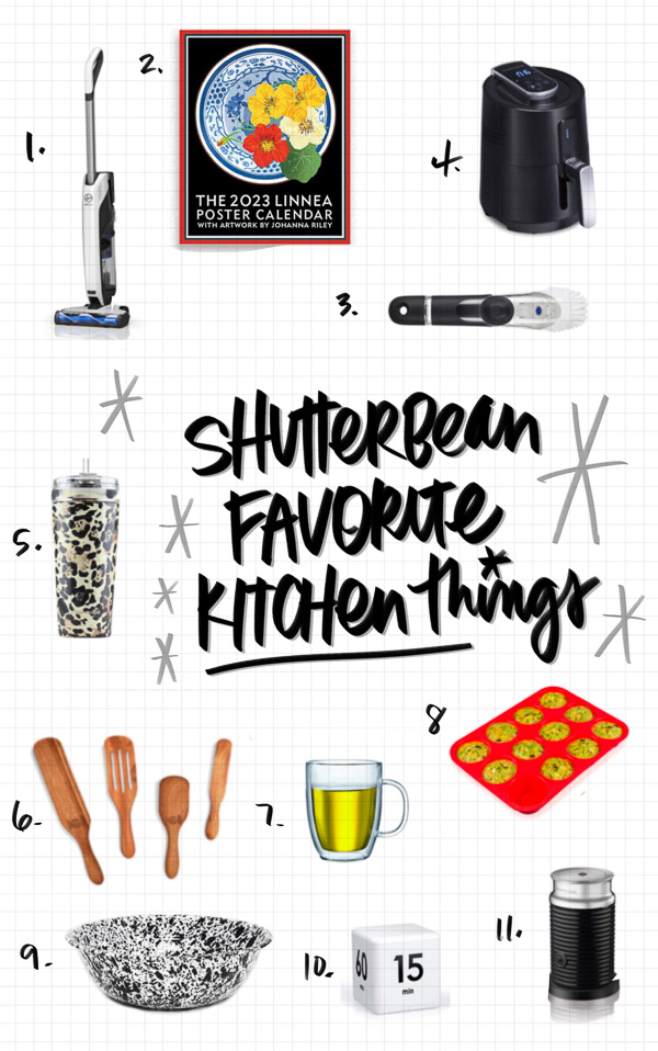 Shutterbean Favorite Things Gift Guide 2022- kitchen, outdoor & art inspiration!