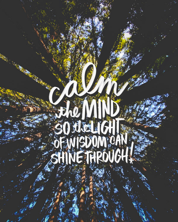 Calm the Mind! I love lists artwork by Tracy Benjamin of Shutterbean.com