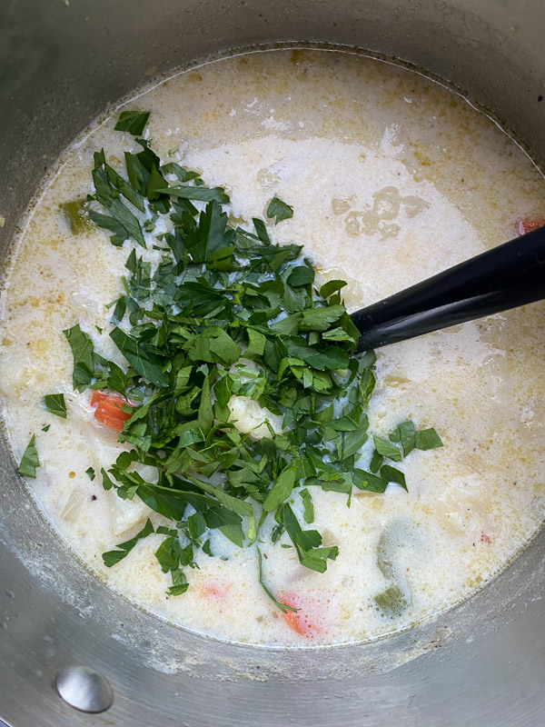 A light yet hearty dinner- Cauliflower Chowder! Find the recipe on Shutterbean.com