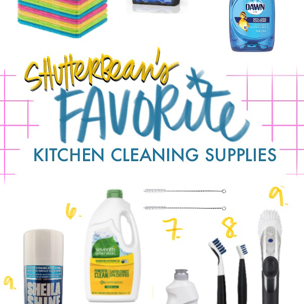 Shutterbean's Favorite Kitchen Cleaning Supplies! Tracy Benjamin shares what she uses to keep her kitchen clean.
