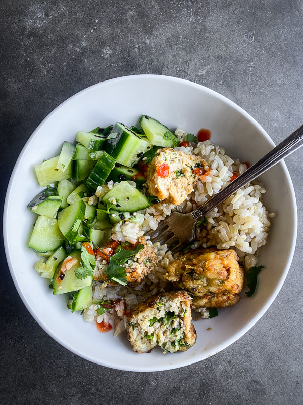 Spice up your weeknight with Chicken Cilantro Meatballs. They're great prepped ahead for soup, noodles & salads. Find the recipe on Shutterbean.com 