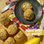 Peanut Butter Oat Muffins are made with oats and no flour! Find the recipe on Shutterbean.com