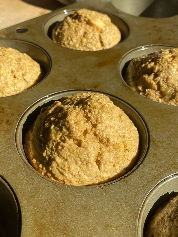 Peanut Butter Oat Muffins are made with oats and no flour! Find the recipe on Shutterbean.com