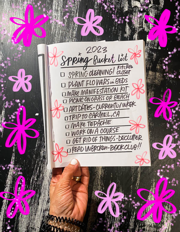 Spring Bucket List 2023- from Tracy Benjamin of Shutterbean.com