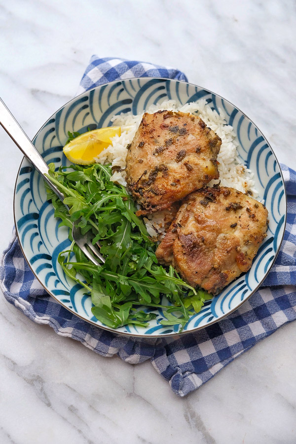 Sol Food Chicken /Pollo al Horno is an amazing baked chicken dish with oregano and garlic. Find the recipe on Shutterbean.com