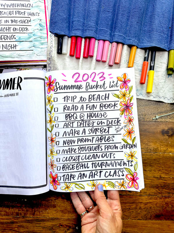 Summer Bucket List 2023- from shutterbean.com with printable!