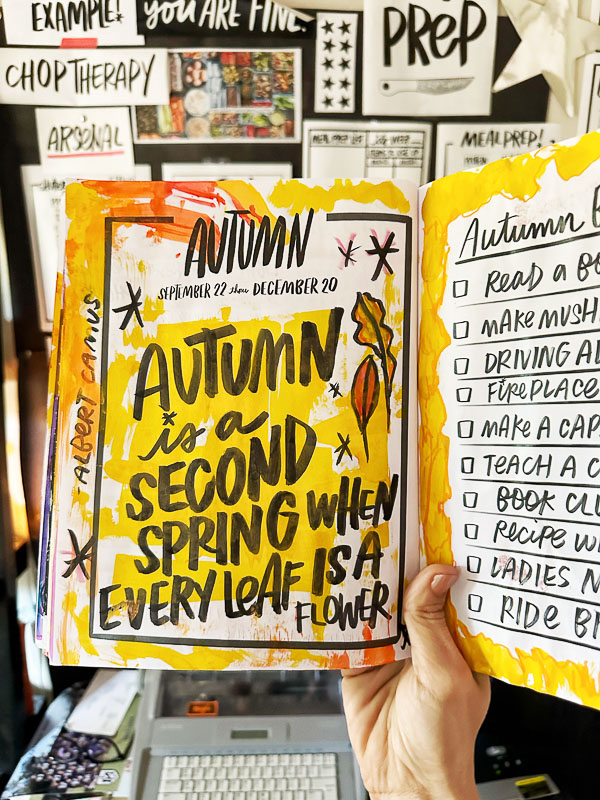 Autumn Bucket List 2023 in the Currently Workbook- Shutterbean.com