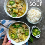 Curry Coconut Chicken Soup is packed with flavor! Tracy from Shutterbean shows you how to make this weeknight curry!