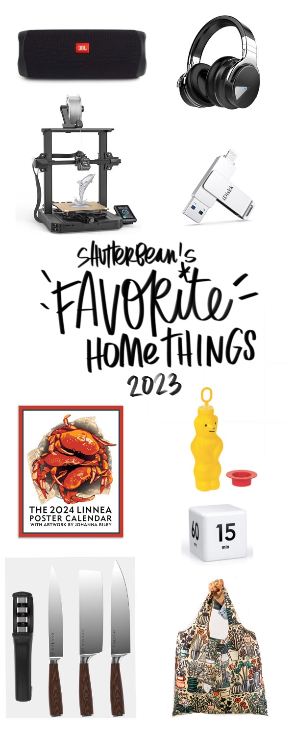 Shutterbean Favorite Home/Tech Things 2023- Tracy shares her favorites from the year on her blog! 