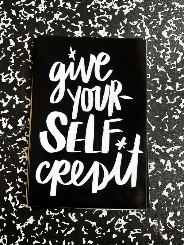 Give Yourself Credit! I love lists // shutterbean