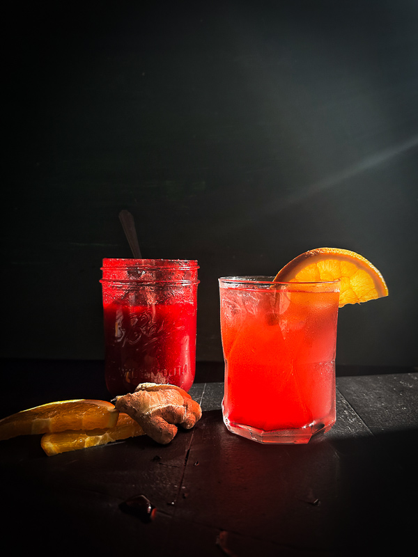 Cranberry Ginger Shrub is a great starter for mocktails. Mix it with sparkling water and orange juice. Stir some in ginger ale! Find the recipe at Shutterbean.com