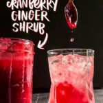 Cranberry Ginger Shrub is a great starter for mocktails. Mix it with sparkling water and orange juice. Stir some in ginger ale! Find the recipe at Shutterbean.com