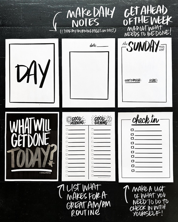 Creative Time Management Printables from Tracy Benjamin of The Handwriting Club
