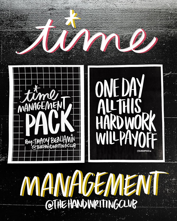 Creative Time Management Printables from Tracy Benjamin of The Handwriting Club