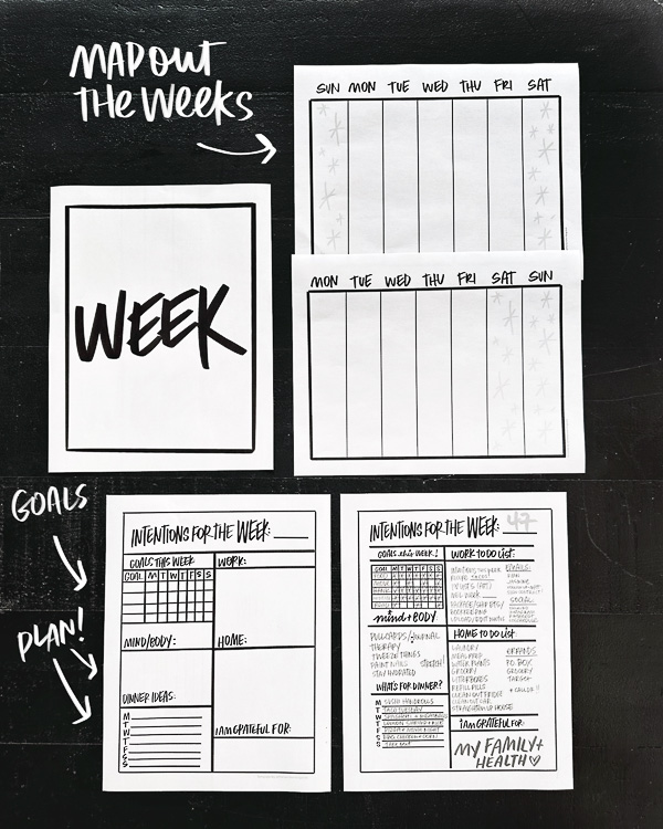 Creative Time Management Printables from Tracy Benjamin of The Handwriting Club