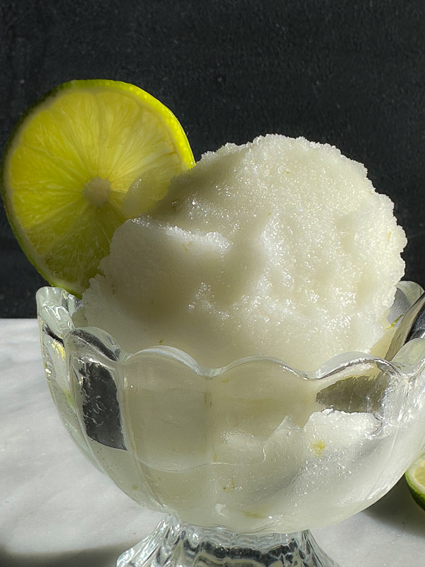 Lime Sorbet is delightfully refreshing! Find the recipe for this frozen treat on Shutterbean.com