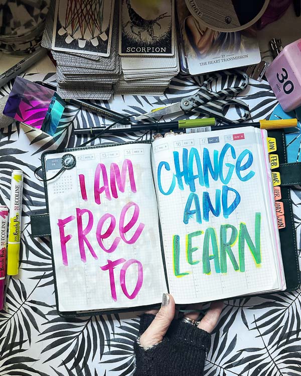 I am Free to Change and Learn // i love lists Tracy Benjamin The Handwriting Club