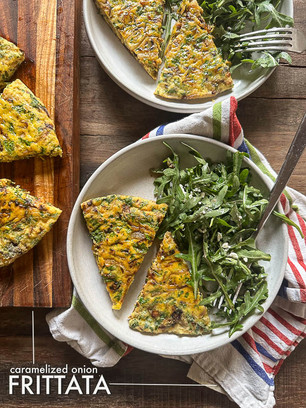 With a few humble ingredients, you can make Caramelized Onion Frittata for a simple breakfast or lunch. Find the recipe on Shutterbean.com