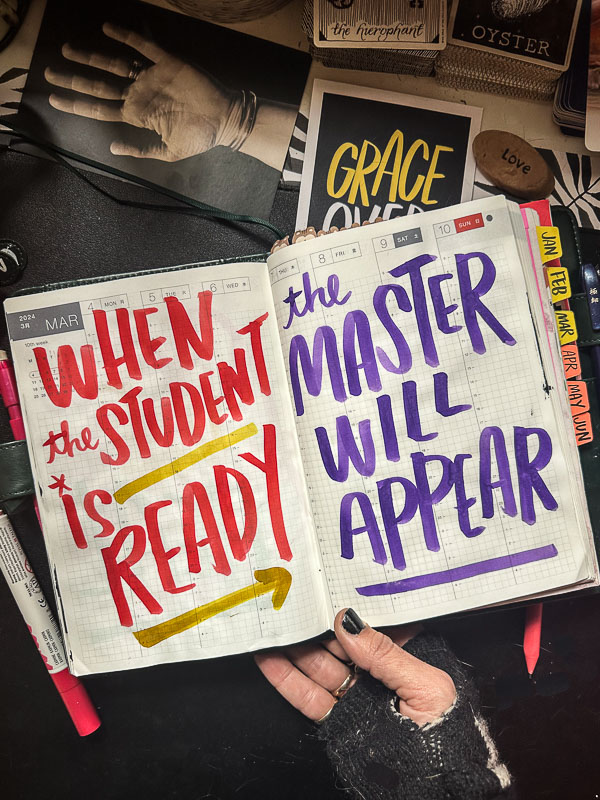 When the Student is Ready, the Master Will Appear- I love lists // tracy benjamin