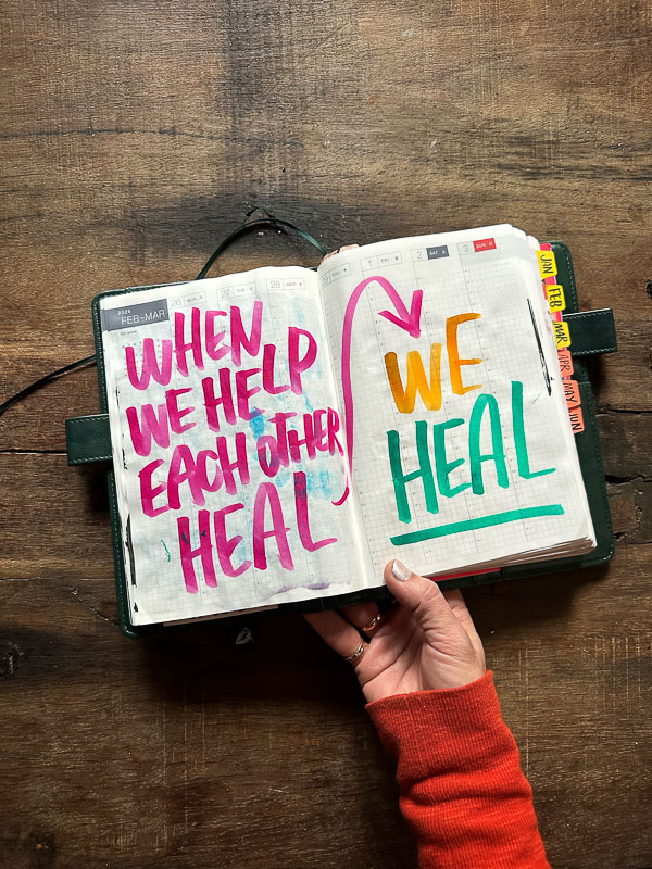 When We Help Each Other Heal, We Heal - #hobonichi #hobonichicousin // I love lists - Shutterbaen