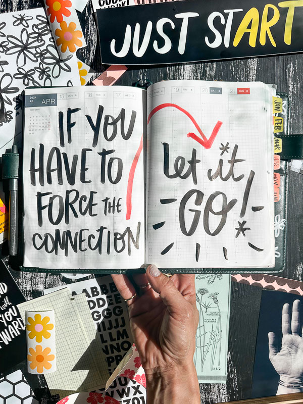 If you have to force the connection, LET IT GO! // i love lists Tracy Benjamin of Shutterbean/The Handwriting Club