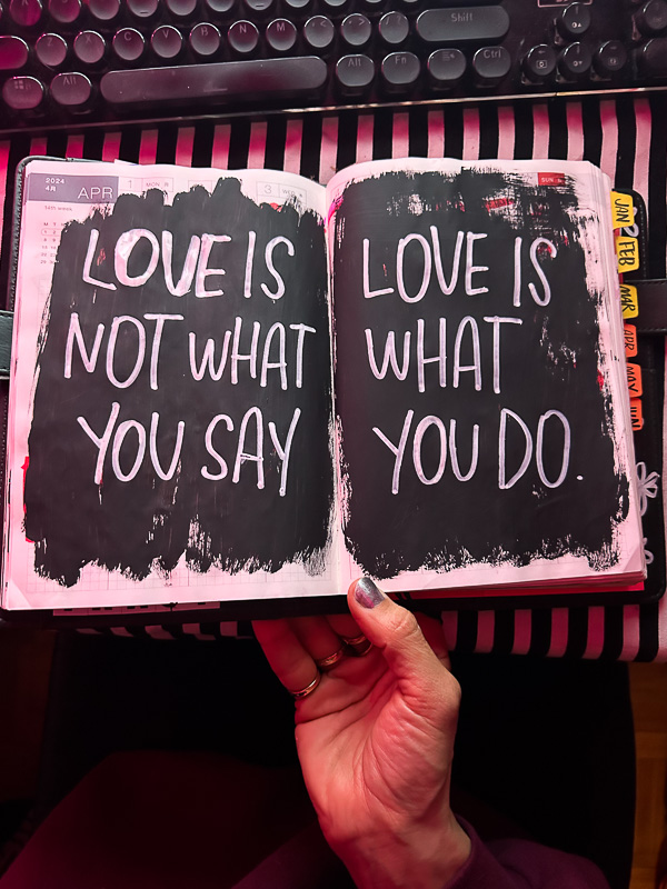 Love is Not What You Say, Love is What You Do - i LOVE LISTS shutterbean