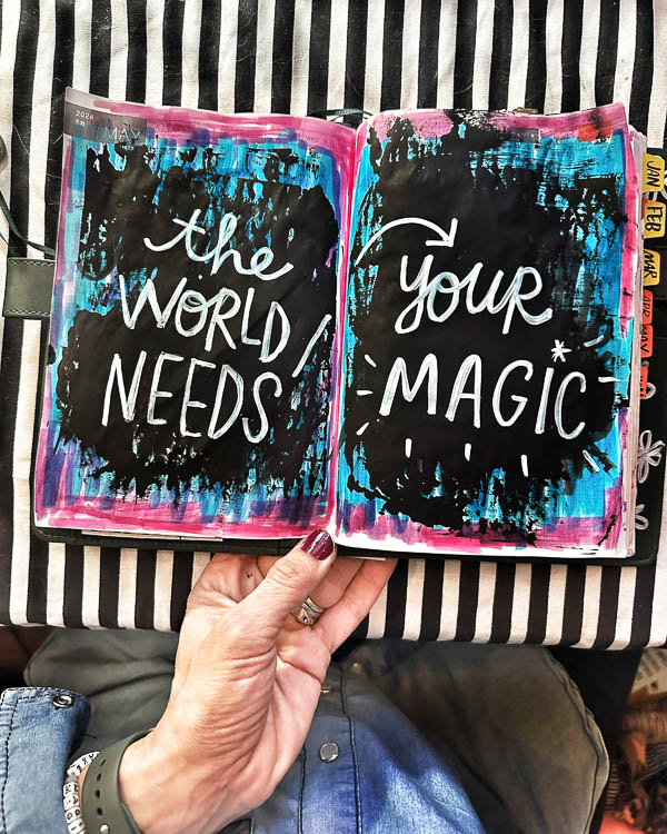 The World Needs YOUR MAGIC! #hobonichicousin #hobonichi I love lists art by Tracy Benjamin of Shutterbean.com