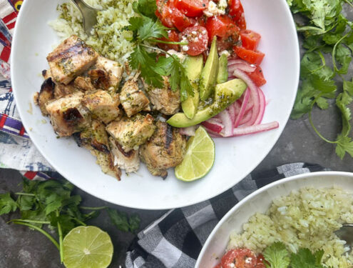 Fresh, zesty, and perfect for meal prep, these Cilantro Lime Chicken Bowls from Jessica Merchant's Easy Everyday Cookbook are a weeknight game-changer! Packed with flavor, easy to assemble, and great for leftovers. Save this one!