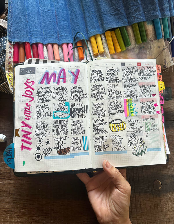 Tracy Benjamin of Shutterbean/The Handwriting Club shares her Hobonichi Cousin - tracking a tiny little joy each day