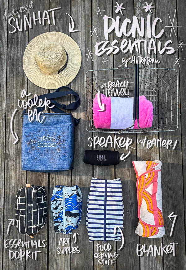 From blankets to beverages, this all-in-one picnic packing checklist from Shutterbean helps you prep the perfect outdoor meal. Save this guide for easy picnic planning all season long.