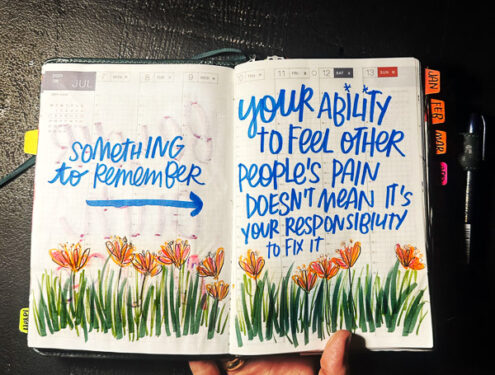 I love lists art by Tracy Benjamin of Shutterbean.com - hobonichi cousin planner