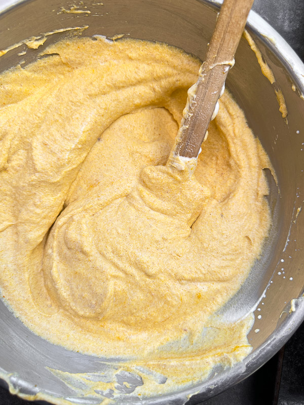 Creamy Ginger Pumpkin Mousse made with pumpkin, warm spices, fresh ginger, and homemade whipped cream. An easy, egg-free fall dessert perfect for Thanksgiving.